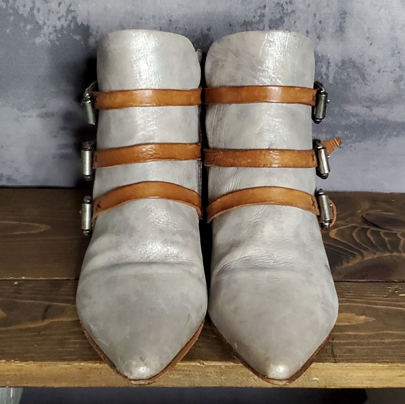 A.S.98 Milosh limited release pearl gray leather boots, size 7 - 7.5 - Picture 3 of 14